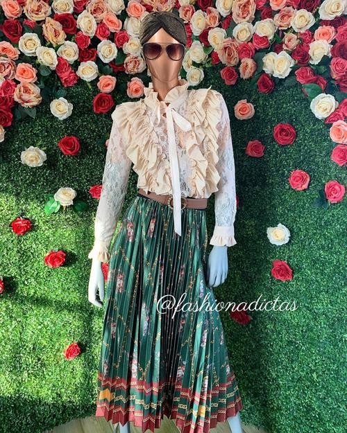 FALDA MIDI PLISADA RENACENCE