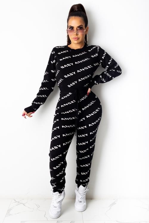 JUMPSUIT BABY ANGEL NEGRO