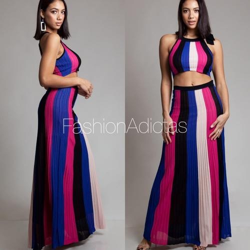 MAXI SET ODARIZ TEJIDO MULTICOLOR
