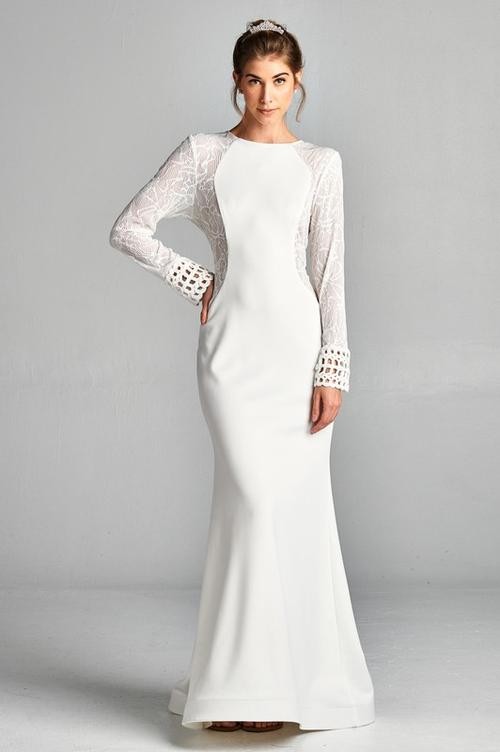 MAXI VESTIDO BRIDES BLANCO