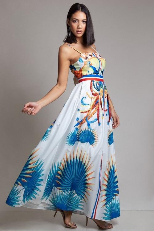 MAXI VESTIDO PARAISO BLANCO