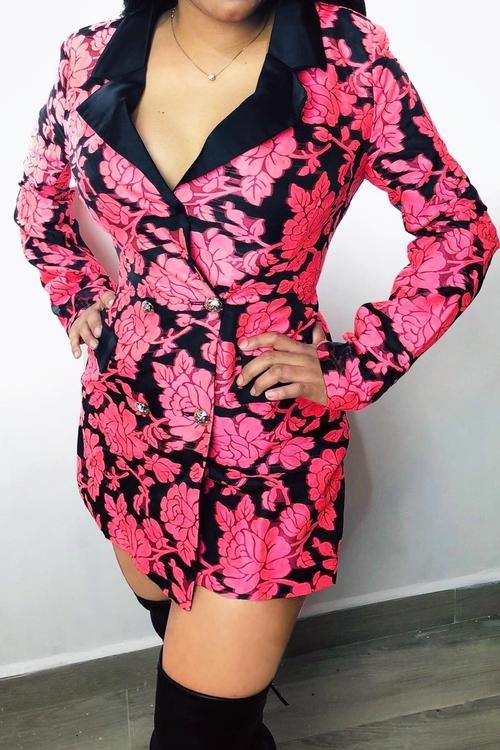ROMPER-BLAZZER ROSAS/NEGRO.
