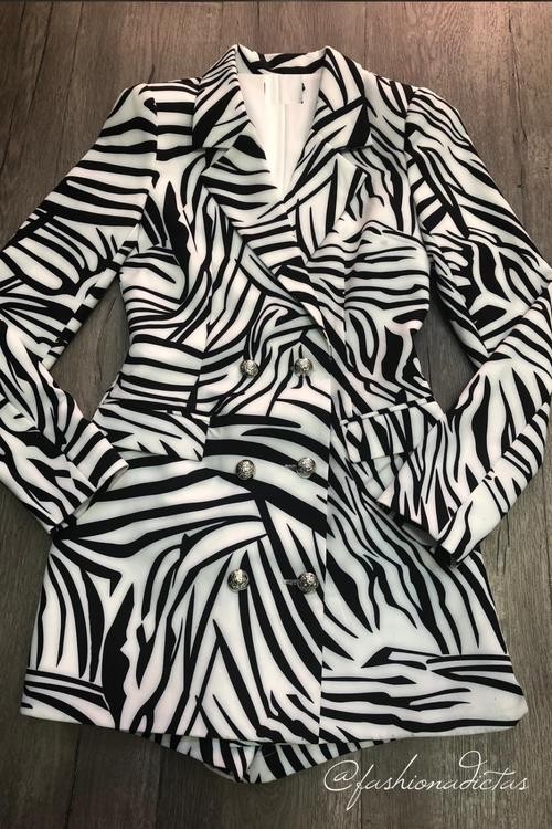 ROMPER-BLAZZER ZEBRA