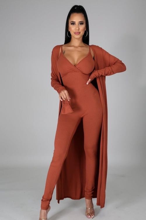 SET JUMPSUIT RINA TERRACOTA