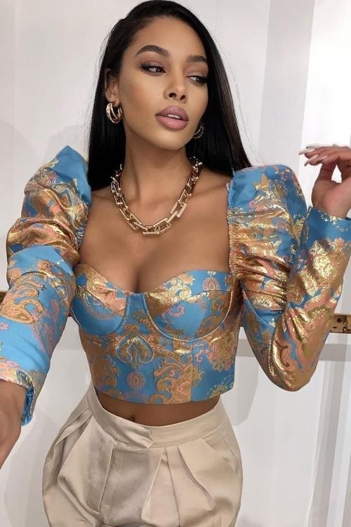TOP CORSETE FLORAL ZURI