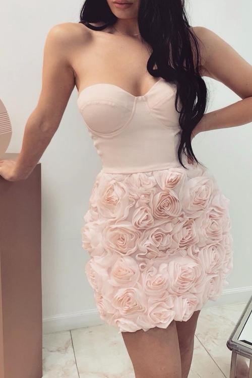 VESTIDO AMELIE ROSAS ROSA