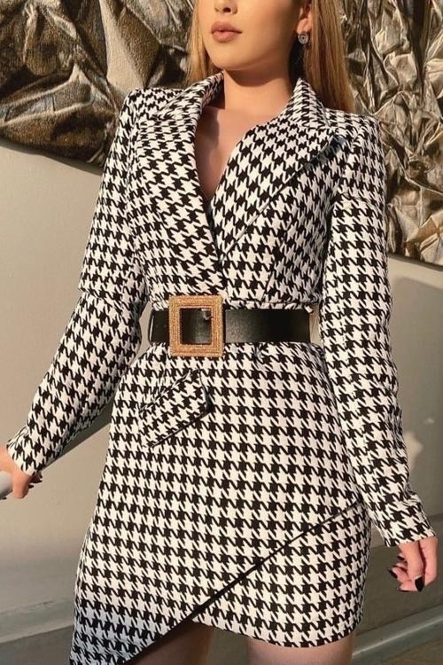 VESTIDO BLAZZER PATA DE GALLO