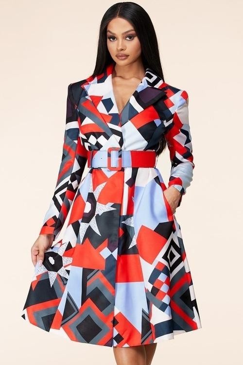 VESTIDO GABARDINA ARTWORK