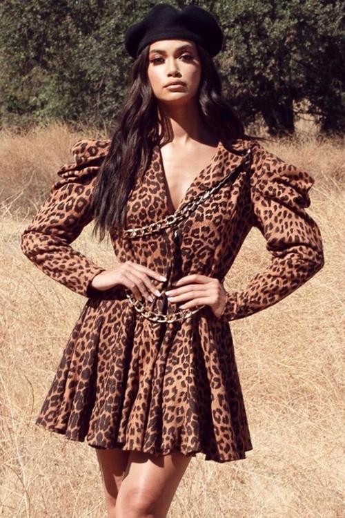 VESTIDO LEPARDO CHAIN