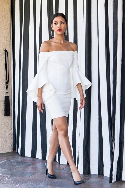 VESTIDO MEZCLILLA BLANCO CAMPANA