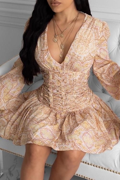 VESTIDO VINTAGE BOTANICAL CORSETTE